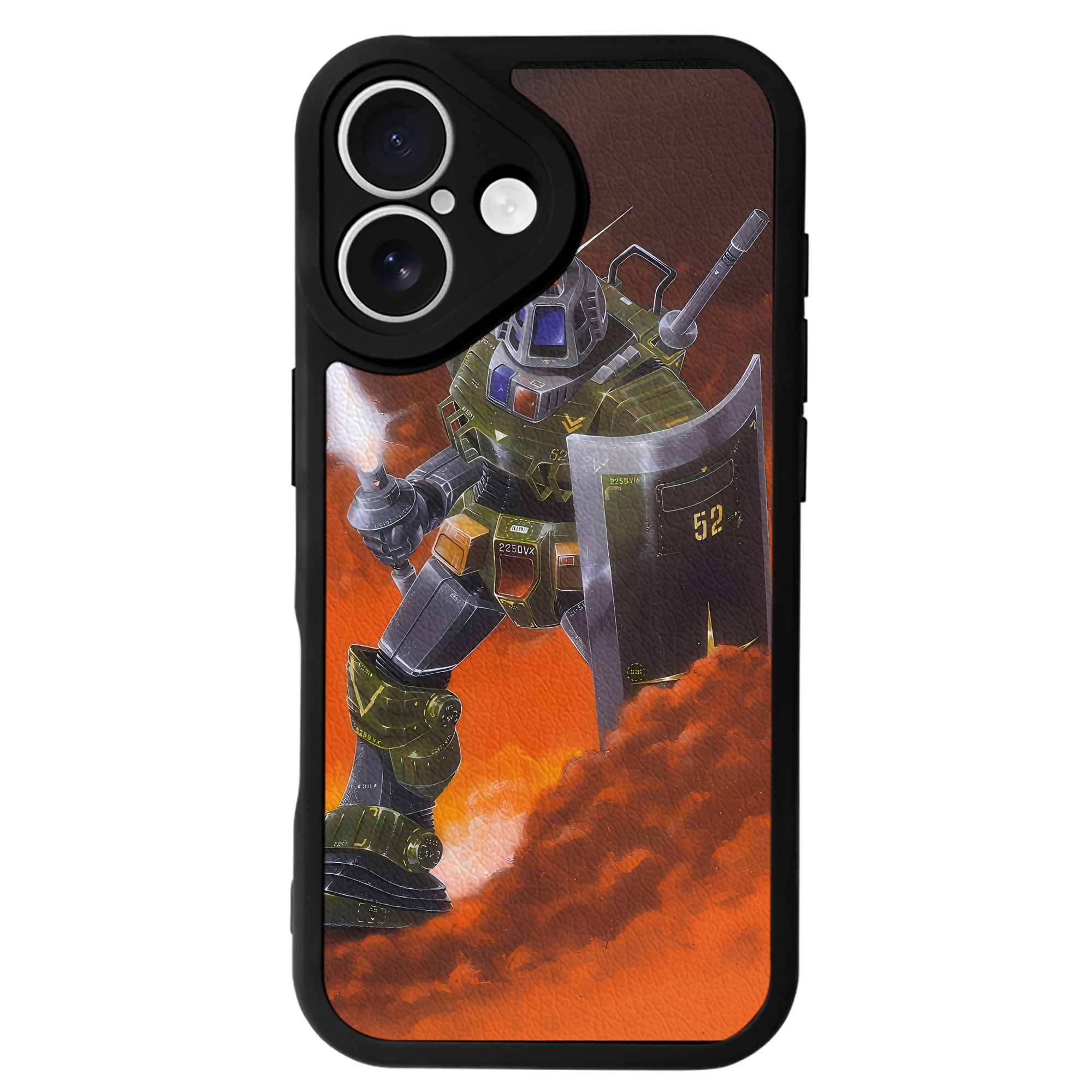 （画像用） 機動戦士ガンダム Mobile Suit Gundam 【iPhone 16シリーズ対応】シリコンスマホケース（レザー調） 材質：シリコン